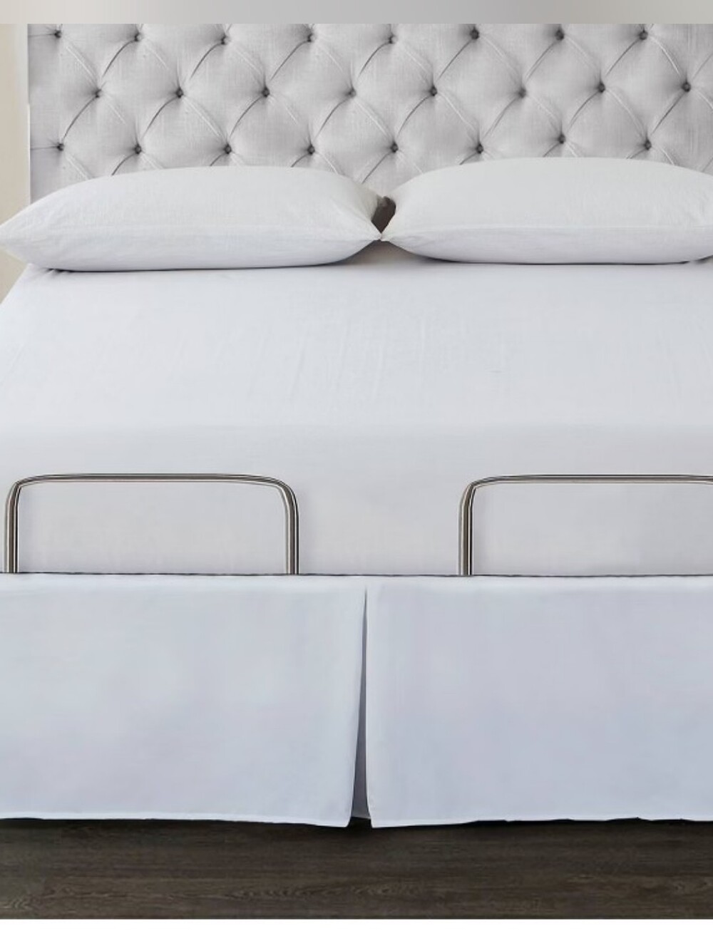 New Queen Bed Maker's Wrap-Around 15'' Bedskirt White For Adjustable Bed